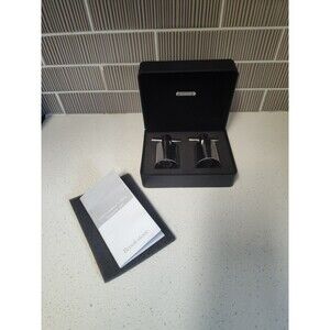 Brookstone Stainless Steel Wine Bottle Stoppers Black hinged box